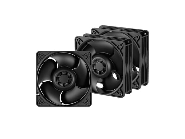 ARCTIC S12038-4K - 3-pakning, vifte, 12 cm, 600 rpm, 4000 rpm, 106 CFM, 180 m³/t Sort