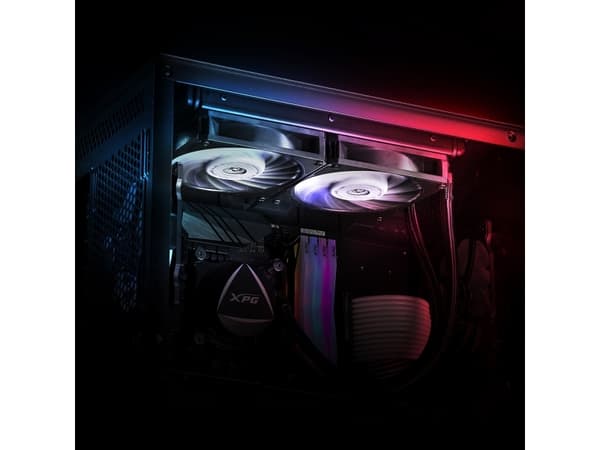 XPG VENTO PRO 120 PWM, Vifte, 12 cm, 450 RPM, 2500 RPM, Sort, Hvit