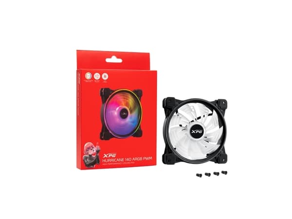 XPG HURRICANE 140 ARGB PWM, Alt-i-ett væskekjøler, 14 cm, 700 RPM, 1800 RPM, Sort