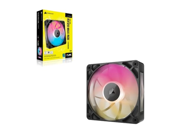 CORSAIR iCUE Link RX120 MAX Expansion - Kabinettvifte - 120 mm - svart