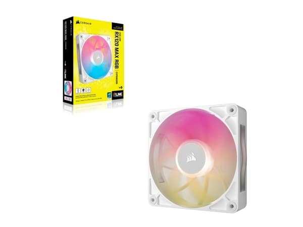 CORSAIR iCUE Link RX120 MAX RGB Expansion - Lådfläkt - 120 mm - vit