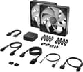 Miniatyrbilde 4 av 5: CORSAIR iCUE Link RX140 MAX RGB Starter Kit - Kabinettvifte - 140 mm - svart (en pakke 2)