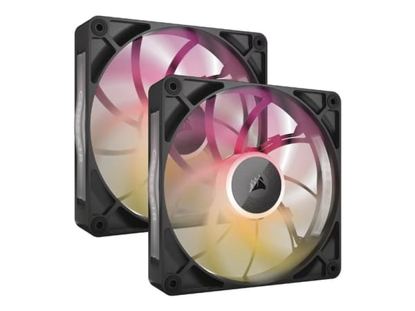 CORSAIR iCUE Link RX140 MAX RGB Starter Kit - Kabinettvifte - 140 mm - svart (en pakke 2) Sort