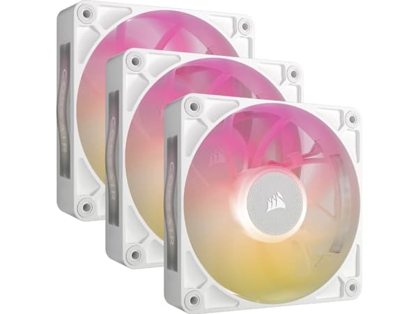 CORSAIR iCUE Link RX120 MAX RGB Starter Kit - Kabinettvifte - 120 mm - hvit (en pakke 3)