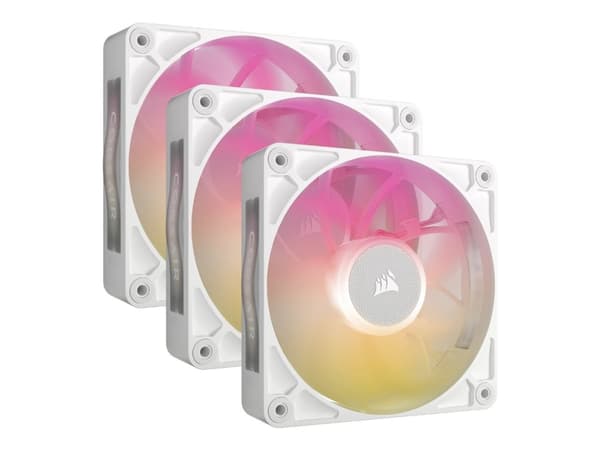 CORSAIR iCUE Link RX120 MAX RGB Starter Kit - Kabinettvifte - 120 mm - hvit (en pakke 3)