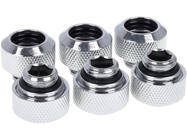 Alphacool 17376, Slangkoppling, mässing, Silver, 1/4", 21 mm, 21 mm