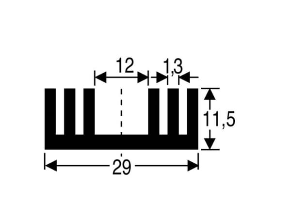 Jäähdytyselementit 8,6 K/W (L x S x K) 37,5 x 29 x 11,5 mm TO-220 , SOT-32 Fischer Elektronik SK 09 37,5 SA
