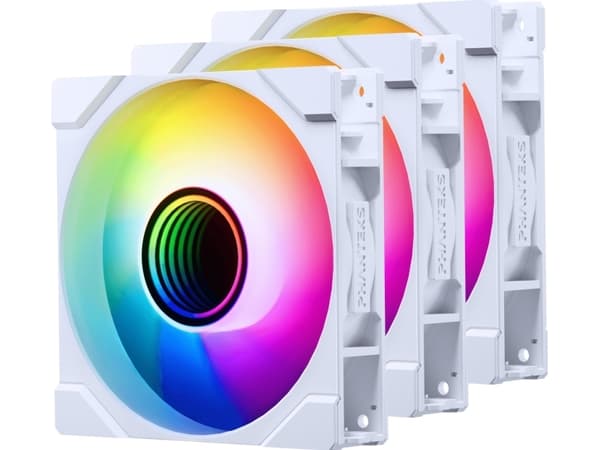 Phanteks M25G2-120 - Lådfläkt - omvänt - 120 mm - vit (paket om 3)
