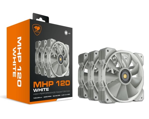 COUGAR Gaming 3MMHP12W3.0001, Luftkjøler, 12 cm, 143,53 m³/t, Hvit