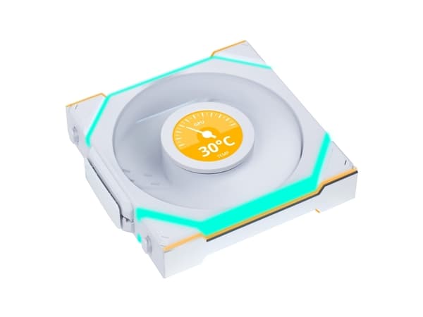 Lian Li UNI FAN SL Wireless LCD 120, Vifte, 12 cm, Hvit