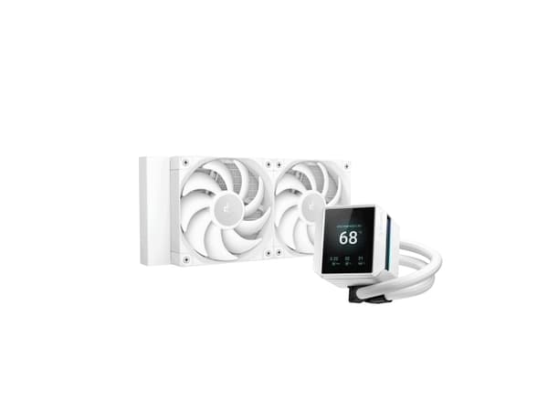 DeepCool Mystique 240 WH, Alt-i-ett væskekjøler, 12 cm, Hvit Hvit