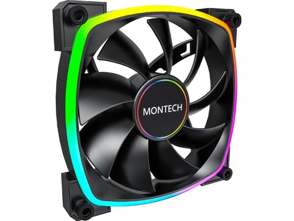 MONTECH AX140 PWM - svart - 1.600 rpm - 90.45 cfm (AX140B) Sort