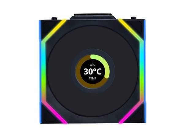 Lian Li UNI FAN SL Wireless LCD 120 Reverse Blade, Fan, 12 cm, Svart