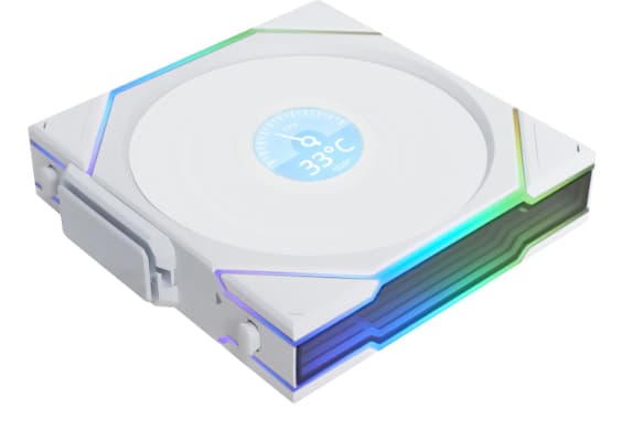 Lian Li UNI FAN TL Wireless LCD Lüfter ARGB PWM - 120 mm weiß (12TLLCD1W1W)