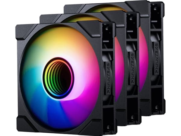 PHANTEKS M25 Gen2 PWM D-RGB Fan, 3-Pack - Reverse Blade, 120mm, black