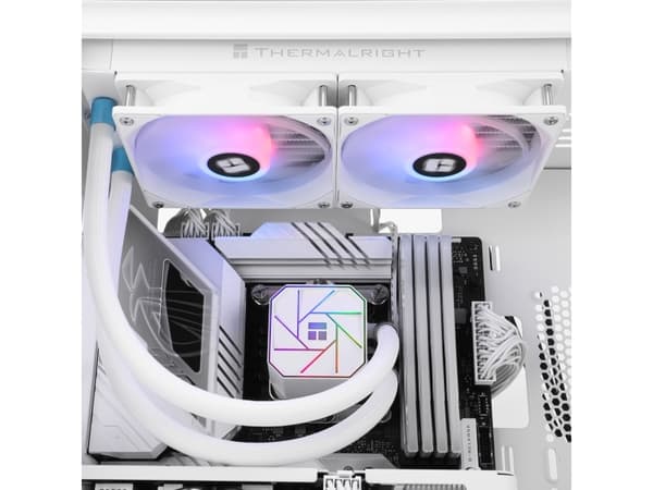 Thermalright AQUA ELITE 240 WHITE ARGB V3, Væskekjølesett, 12 cm, 3300 RPM, Hvit