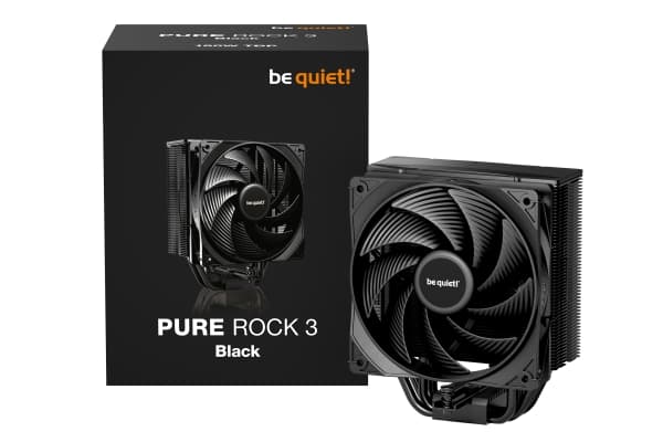 be quiet! Pure Rock 3 Black, Luftkjøler, 12 cm, 2000 RPM, 101,2 m³/t, Sort