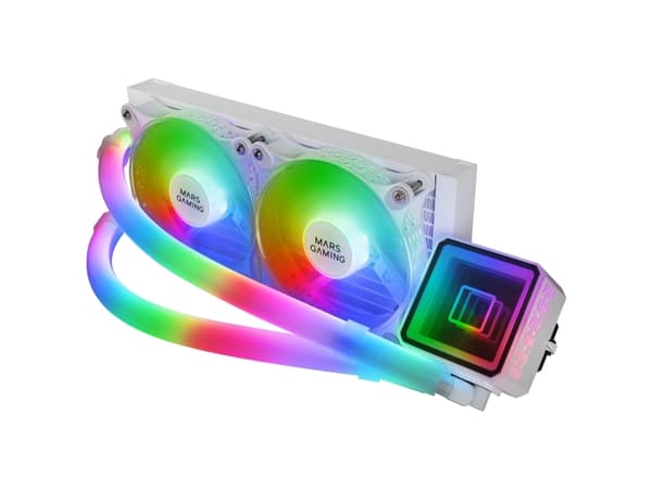 Mars Gaming ML-ULTRA240, Alt-i-ett væskekjøler, Hvit