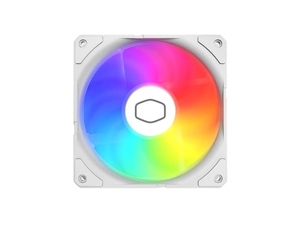 Cooler Master SickleFlow Edge 120 ARGB White Edition, Fan, 12 cm, 690 RPM, 2500 RPM, 120 m³/h, Vit