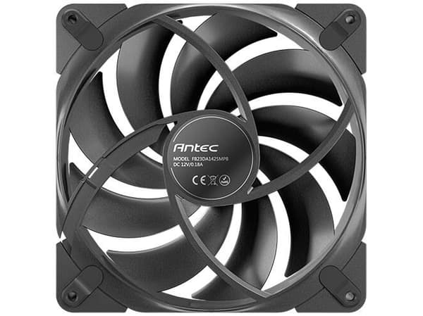 Antec 0-761345-40035-0, Vifte, 14 cm, Sort Sort