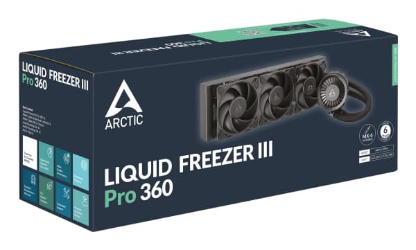 ARCTIC Liquid Freezer III Pro 360, Vätskekylningskit, 12 cm, 131 m³/h, Svart