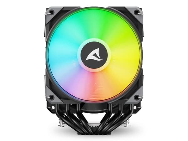 Sharkoon A60 RGB, Luftkjøler, 12 cm, 500 RPM, 1800 RPM, 121,55 m³/t, Sort