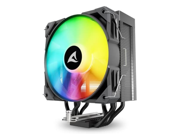 Sharkoon A50 RGB, Luftkjøler, 12 cm, 500 RPM, 1800 RPM, 121,55 m³/t, Sort