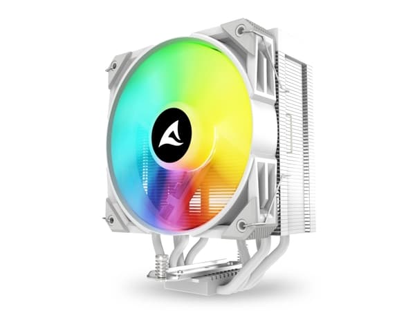 Sharkoon A40 RGB, Luftkjøler, 12 cm, 500 RPM, 1800 RPM, 121,55 m³/t, Hvit