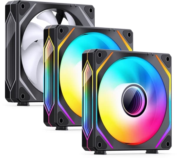 Jonsbo ZL-120B PWM ARGB Fan 3-pack, vanlig orientering - 120 mm, svart