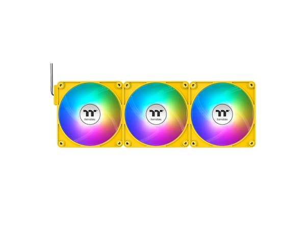 Thermaltake CT140 EX ARGB Sync PC Cooling Fan Bumblebee gelb 3er-Pack 140 mm (CL-F217-PL14BB-A)