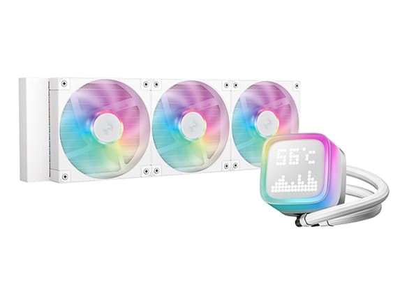 DeepCool LP360, All-in-one vätskekylare, 12 cm, Vit Vit