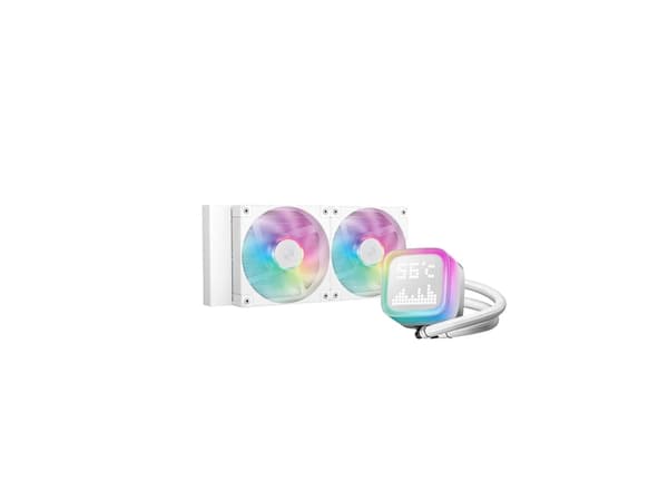 DeepCool LP240, All-in-one vätskekylare, 12 cm, Vit Vit
