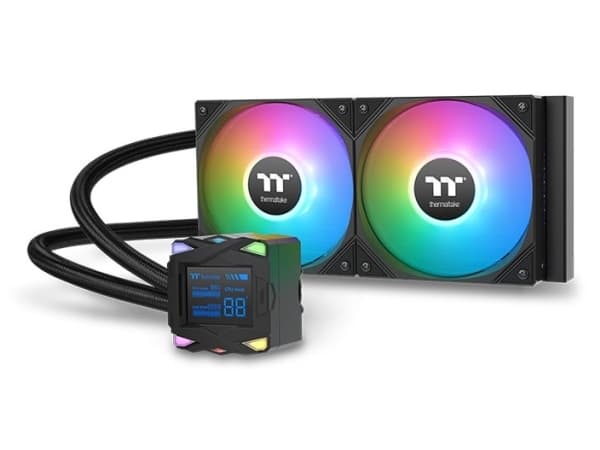 Thermaltake LA240-S ARGB, Vätskekylsats, 12 cm, 600 rpm, 2500 rpm, Svart Svart