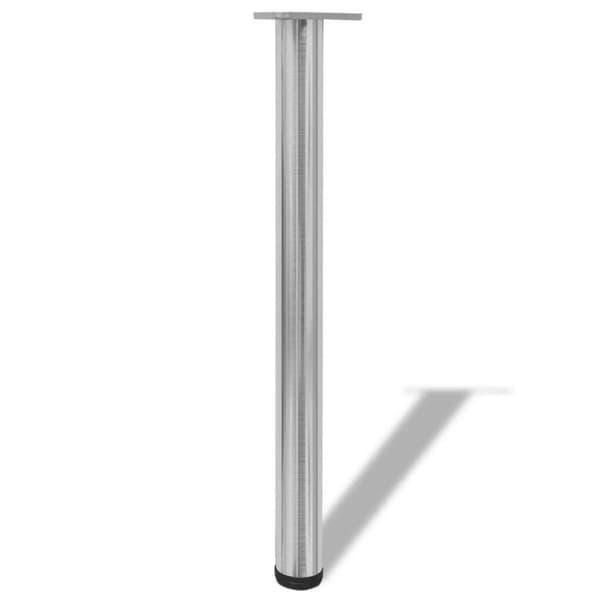 vidaXL 4 Korkeussäädettävää Pöydän Jalkaa Harjattu Nikkeli 710 mm