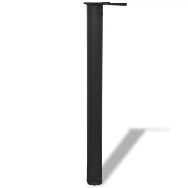 vidaXL 4 bordben, justerbar højde, sorte, 710 mm