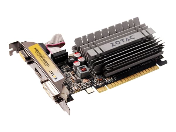 ZOTAC NVIDIA® GeForce® GT 730 - Grafikkort - GF GT 730 - 4 GB DDR3 - PCIe 2.0 x16 lavprofil - DVI, D-Sub, HDMI - vifteløs
