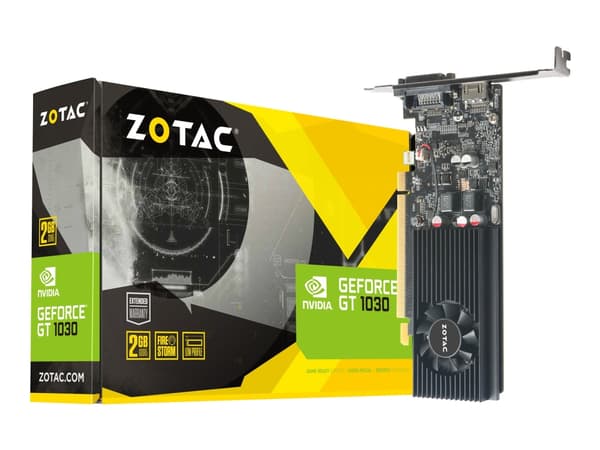 ZOTAC GeForce GT 1030 - Grafikkort - GF GT 1030 - 2 GB GDDR5 - PCIe 3.0 - DVI, HDMI