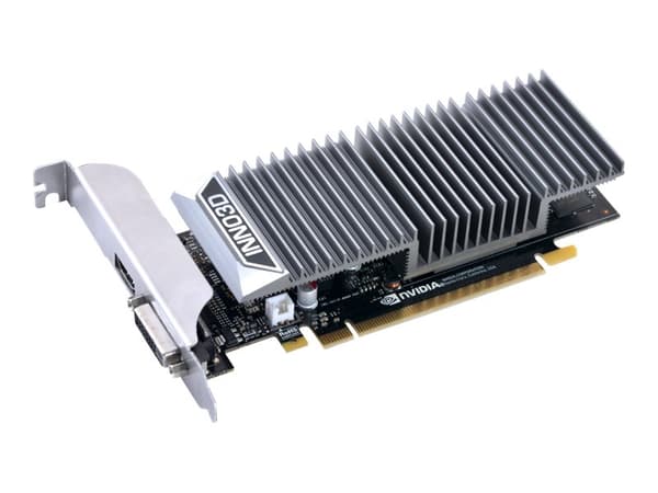 Inno3D GeForce GT 1030 0dB - Grafikkort - GF GT 1030 - 2 GB GDDR5 - PCIe 3.0 x16 - DVI, HDMI - uten vifte