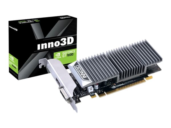 Inno3D GeForce GT 1030 0dB - Grafikkort - GF GT 1030 - 2 GB GDDR5 - PCIe 3.0 x16 - DVI, HDMI - uten vifte