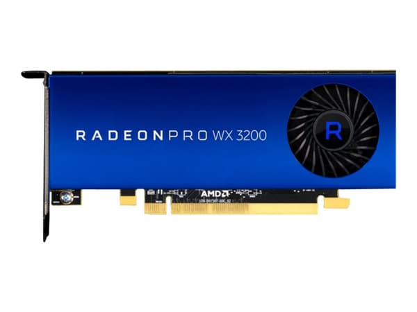 AMD Radeon Pro WX 3200 - Grafikkort - Radeon Pro WX 3200 - 4 GB GDDR5 - PCIe 3.0 x16 lav profil - 4 x Mini DisplayPort