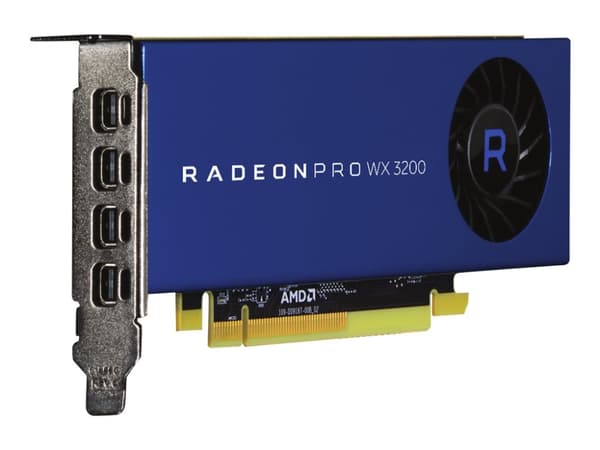 AMD Radeon Pro WX 3200 - Grafikkort - Radeon Pro WX 3200 - 4 GB GDDR5 - PCIe 3.0 x16 lav profil - 4 x Mini DisplayPort