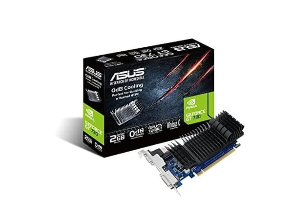 ASUS GT730-SL-2GD5-BRK - Grafikkort - GF GT 730 - 2 GB GDDR5 - PCIe 2.0 lav profil - DVI, D-Sub, HDMI - uten vifte