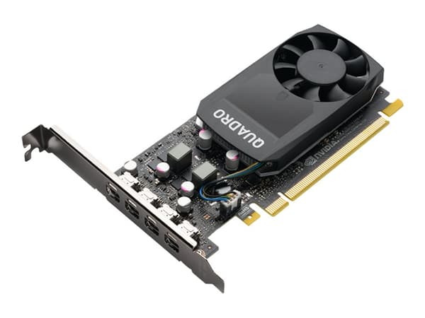 NVIDIA Quadro P1000 - Grafikkort - Quadro P1000 - 4 GB GDDR5 - PCIe 3.0 x16 lav profil - 4 x Mini DisplayPort - Adapters Included
