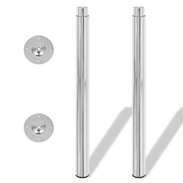 vidaXL Teleskooppiset pöydänjalat 4 kpl kromi 710 mm - 1 100 mm