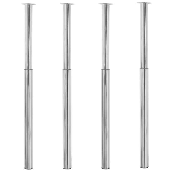 vidaXL Teleskooppiset pöydänjalat 4 kpl kromi 710 mm - 1 100 mm