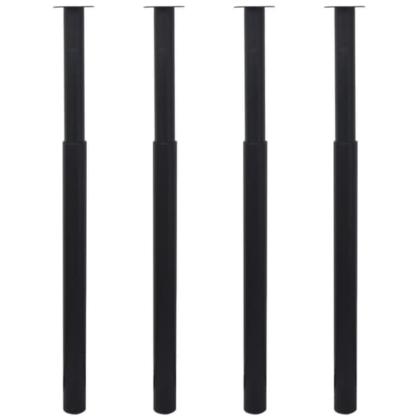 vidaXL Teleskooppiset pöydänjalat 4 kpl musta 710 mm-1100 mm
