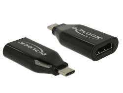 Delock - Ekstern videoadapter - Parade PS176 - USB-C 3.1 - HDMI - svart