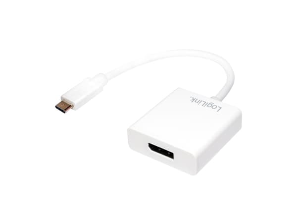 Adapter USB LogiLink USB-C - DisplayPort Biały (UA0246)