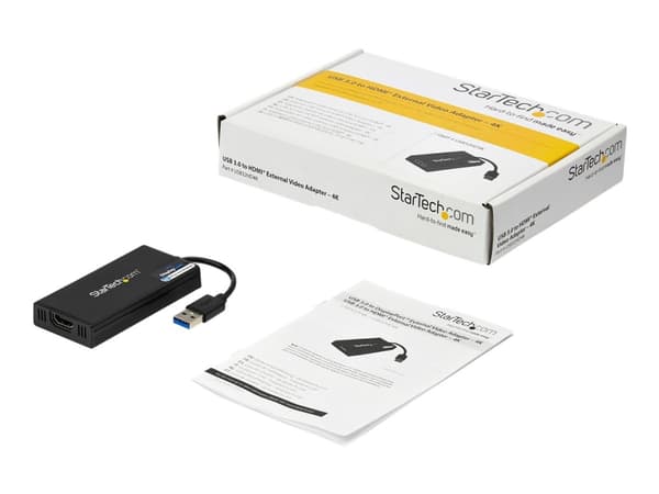 StarTech.com USB32HD4K USB grafiikka-adapteri 3840 x 2160 pikseliä Musta