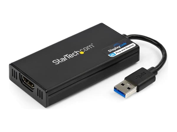 StarTech.com USB32HD4K USB grafiikka-adapteri 3840 x 2160 pikseliä Musta